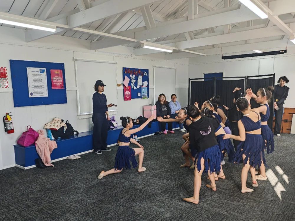 Rehearsal in a school hall